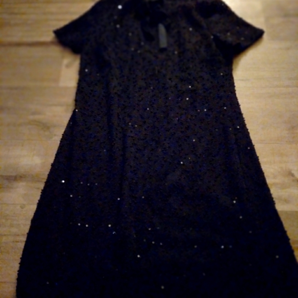 Black, medium knee length dess